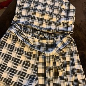 Plaid shorts and top set